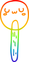 pirulito de desenho de linha de gradiente de arco-íris png