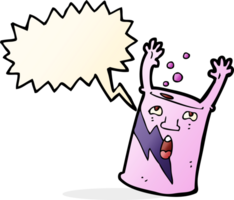 cartoon soda can character with speech bubble png