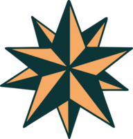 tattoo style icon of a star png