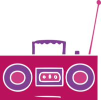 cartoon doodle of a retro cassette player png