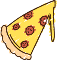 fetta di pizza disegno a gesso png