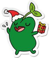 christmas sticker cartoon of kawaii seed png