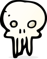 símbolo de calavera espeluznante de dibujos animados png