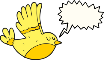 speech bubble cartoon flying bird png