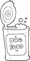 black and white cartoon dog food png