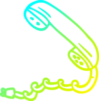 cold gradient line drawing cartoon phone handset png