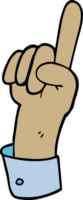 cartoon doodle pointing hand png