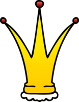 couronne d'or de dessin animé ombré dégradé excentrique png