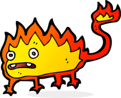 desenho animado pequeno demônio do fogo png