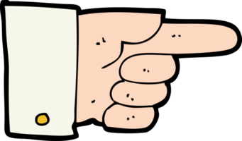 cartoon pointing hand png