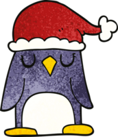 cartoon doodle kerst pinguïn png