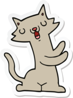 adesivo di un gatto cartone animato png