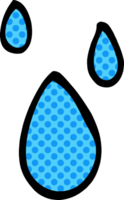 gotas de lluvia de doodle de dibujos animados png