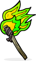 antorcha ardiente de dibujos animados png