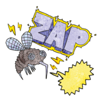 speech bubble textured cartoon fly zapped png