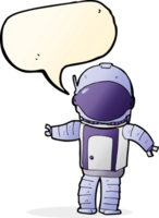 astronaute de dessin animé avec bulle de dialogue png