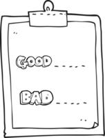 black and white cartoon clipboard png