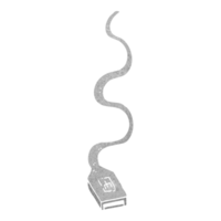 rétro dessin animé USB câble png