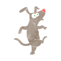 retro cartoon dancing dog png