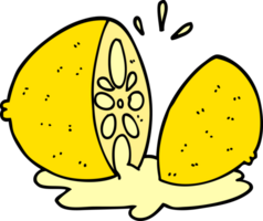limão cortado dos desenhos animados png