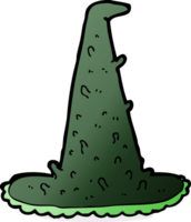 sombrero de bruja espeluznante de dibujos animados png