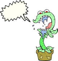 comic book speech bubble cartoon carnivorous plant png