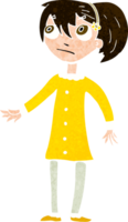 Cartoon besorgtes Mädchen png