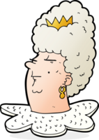 tecknad serie drottningens huvud png