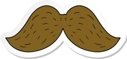 klistermärke av en tecknad mustasch png