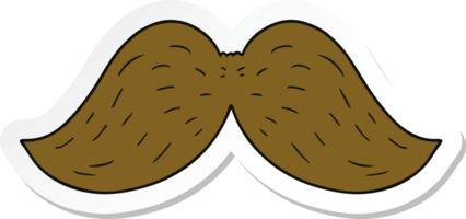 autocollant d'une moustache de dessin animé png