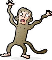 singe effrayé de dessin animé png