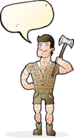 cartoon lumberjack with speech bubble png