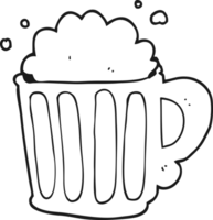 noir et blanc dessin animé Bière png