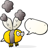discorso bolla cartone animato arrabbiato ape png