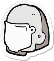 sticker of a cartoon space helmet png