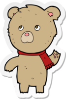 sticker of a cartoon teddy bear png