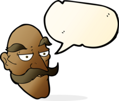 cartoon old man face with speech bubble png