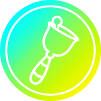 hand bell circular in cold gradient spectrum png