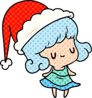 christmas cartoon of kawaii girl png