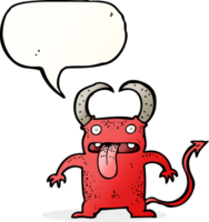 dessin animé petit diable avec bulle de dialogue png