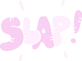 flat color illustration cartoon slap symbol png