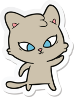 Aufkleber einer niedlichen Cartoon-Katze png