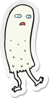 pegatina de un fantasma divertido de dibujos animados png