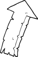 black and white cartoon arrow png