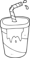 black and white cartoon soda png