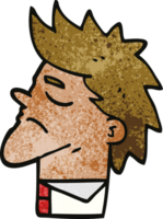 caricatura, garabato, arrogante, hombre png