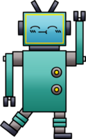 robot felice del fumetto sfumato sfumato png