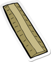 sticker of a cartoon wooden ruler png