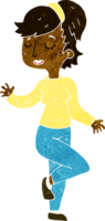 Cartoon tanzende Frau png