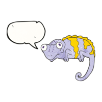 speech bubble textured cartoon chameleon png